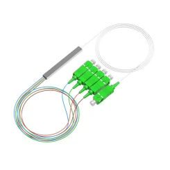 Splitter Fibra Óptica Monomodo SC-APC PLC 1x4 0.9mm